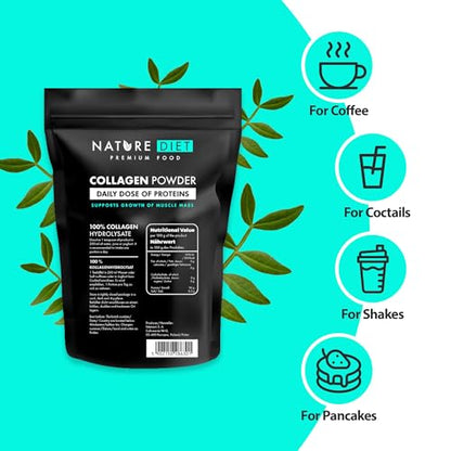 Nature Diet - Collagen Powder 600 g | Hydrolysate | Unflavored | Collagen Peptides | Source of Protein Nature DietBuy Supplements Australia