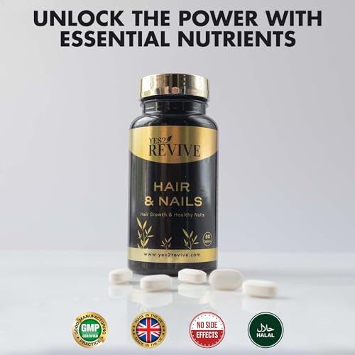 YES2 REVIVE Hair Nails Growth - Includes Marine Collagen, Ascorbic Acid, MSM & Vitamin C for Men and Women Skin, Longer, Strength, Thicker YES2 REVIVEBuy Supplements Australia