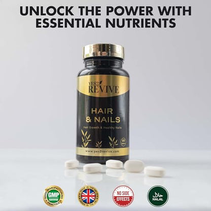 YES2 REVIVE Hair Nails Growth - Includes Marine Collagen, Ascorbic Acid, MSM & Vitamin C for Men and Women Skin, Longer, Strength, Thicker YES2 REVIVEBuy Supplements Australia