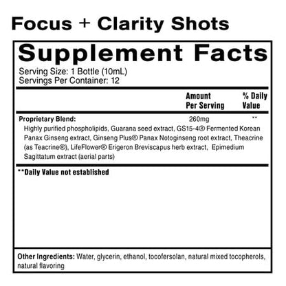 Quicksilver Scientific Focus + Clarity Shots (Box of 12, 10 mL Shots) Quicksilver ScientificBuy Supplements Australia