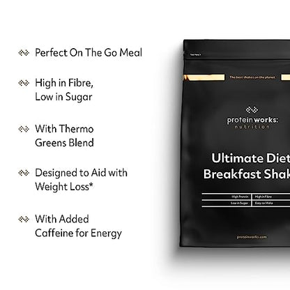 Protein Works - Ultimate Diet Breakfast Shake | Low Calorie Breakfast Shake | Low Sugar High Protein Breakfast Protein WorksBuy Supplements Australia