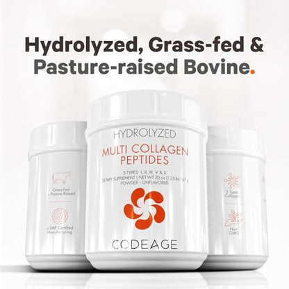 Code Age Multi-Collagen Protein Powder Hydrolyzed 20Oz All-in-One Super Bone Broth CodeageBuy Supplements Australia