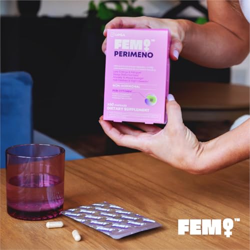 Upsa FEM Perimeno Perimenopause Supplements for Women - Non-Hormonal Pre-Menopause Support for Hot Flashes, Night Sweats, Mood, Sleep & Low Energy - 30 Capsules UpsaBuy Supplements Australia