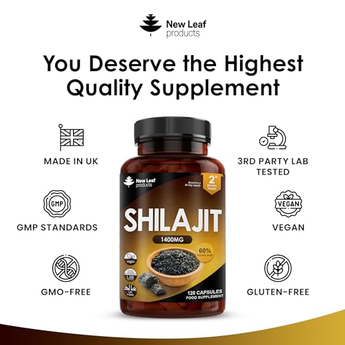 Shilajit Capsules 1400mg 60% Fulvic Acid Pure Shilajit - High Strength Himilayan Shilajit NEW LEAF PRODUCTSBuy Supplements Australia