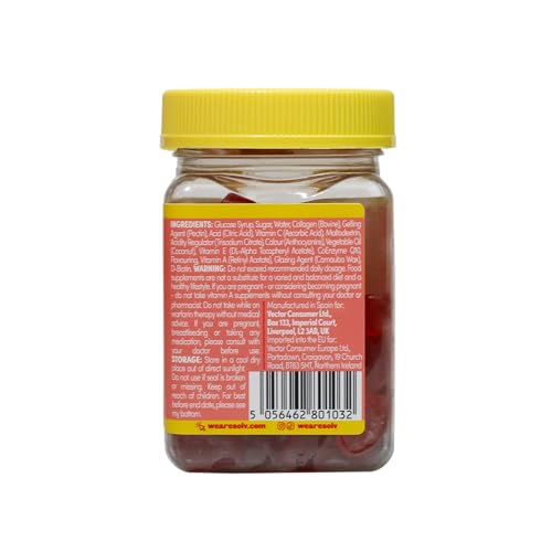Collagen Peptides CoQ10 Vitamin Gummies. Vitamins A C Supplement, Biotin. Supports Collegen SOLVBuy Supplements Australia