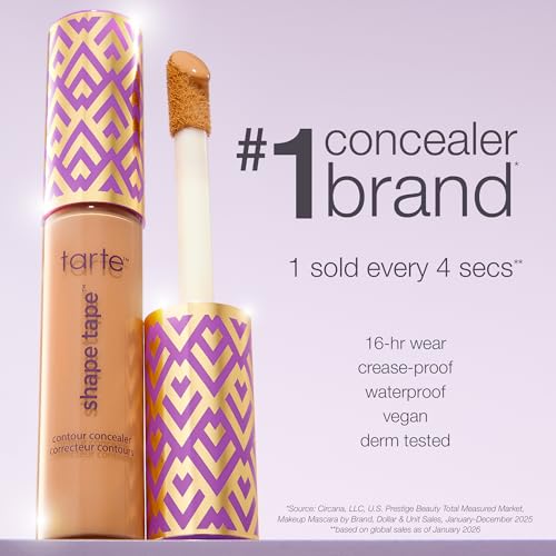 tarte Shape Tape Concealer – Full-Coverage Creaseless Soft Matte Finish, Brightening Under-Eye & Face Makeup, 16hr Longwear, Vegan & Cruelty-Free, Full Size, 16N fair-Light Neutral tarteBuy Supplements Australia