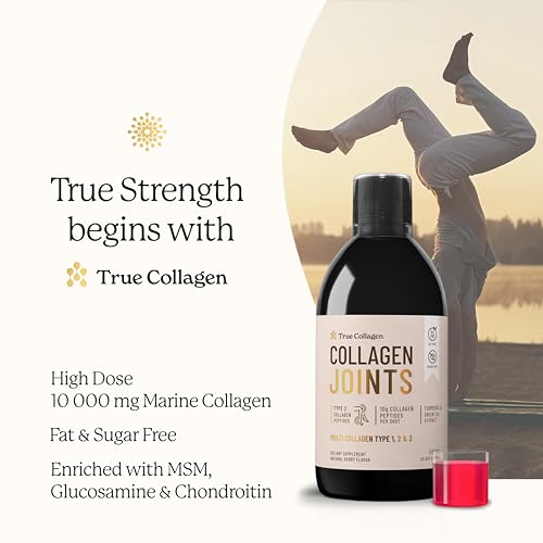 True Collagen Joint Peptides - Pack of 500ml, Berry Flavour | Dietary Supplements with Turmeric & Green Tea Extract True CollagenBuy Supplements Australia