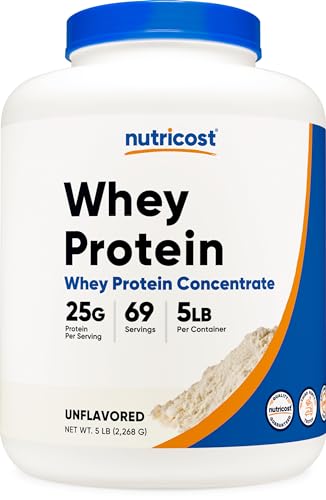 Nutricost Whey Protein Powder, Unflavored, 5 pounds - from Whey Protein Concentrate NutricostBuy Supplements Australia