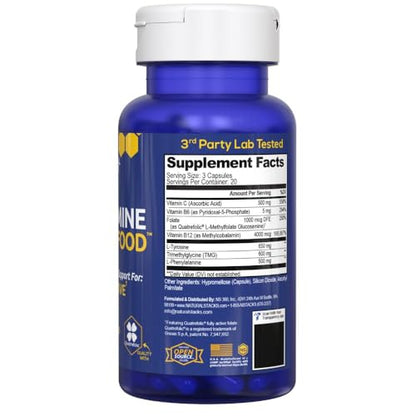 NATURAL STACKS Dopamine Brain Food - 650mg L-Tyrosine Supplement - Dopamine Supplement for Focus & Mental Drive - Supports Mental Energy - Neurotransmitter Support with B Vitamins - 60 Capsules NATURAL STACKSBuy Supplements Australia