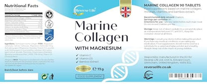 Reverse Life Powerful Marine Collagen Tablets 1800mg with Vitamin C & Vitamin D3 + Magnesium Reverse LifeBuy Supplements Australia