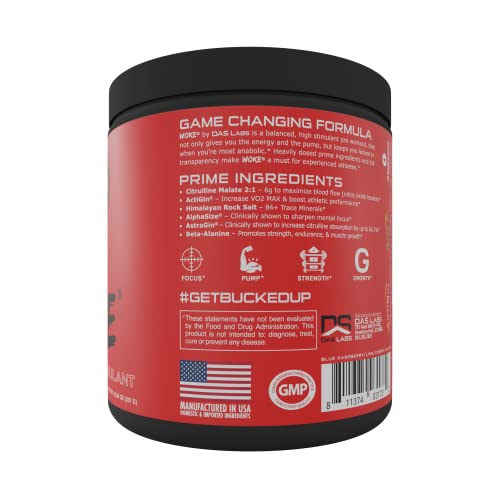 Bucked Up - Woke - HIGH STIM Pre Workout - Best Tasting - Focus Nootropic, Pump, Strength and Growth, 30 Servings (Rocket Pop) Bucked UpBuy Supplements Australia