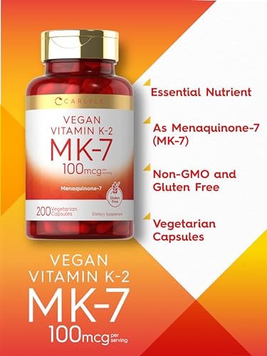 Carlyle Vitamin K2 MK7 100mcg | 200 Vegan Capsules | Menaquinone-7 Supplement CarlyleBuy Supplements Australia