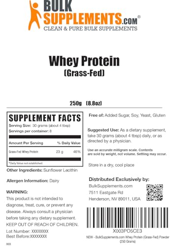 BULKSUPPLEMENTS.COM Grass Fed Whey Protein Powder - Pure Protein Powder BULKSUPPLEMENTS.COMBuy Supplements Australia