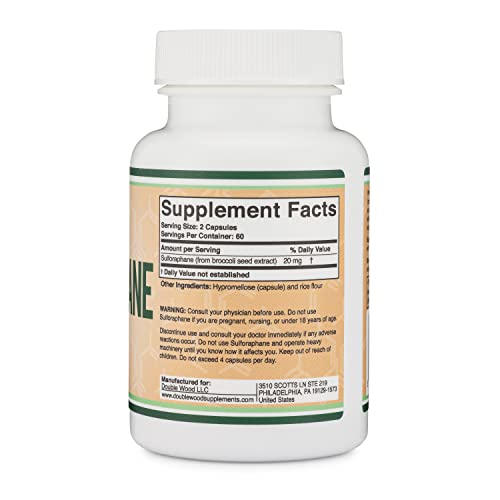 Sulforaphane Supplement - 20mg of Activated and Stabilized Sulforaphane per Serving Double Wood SupplementsBuy Supplements Australia