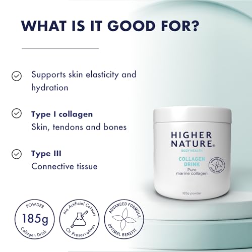 Higher Nature - Collagen Drink - Increases Skin Elasticity & Hydration - Collagen Powder HIGHER NATUREBuy Supplements Australia