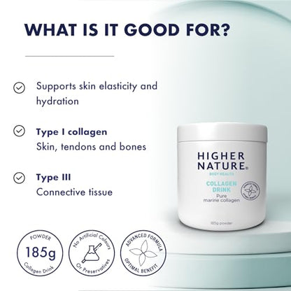 Higher Nature - Collagen Drink - Increases Skin Elasticity & Hydration - Collagen Powder HIGHER NATUREBuy Supplements Australia