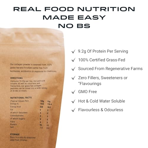 APE Nutrition Collagen Powder Peptides - Type 1 & 3 Bovine Collagen Protein, 100% Grass-Fed & Finished, Ancestral Supplement UK A | P | EBuy Supplements Australia