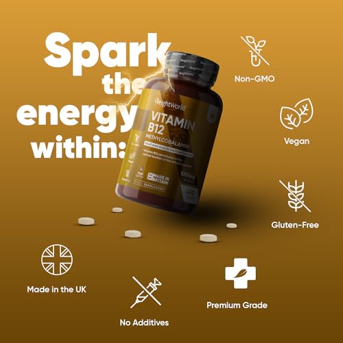 Vitamin B12 Tablets High Strength – 1000mcg Vegan B12 Supplement – 450 Pure Methylcob WeightWorldBuy Supplements Australia