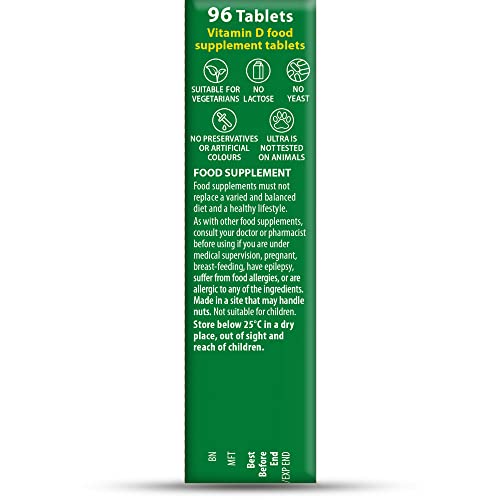 Vitabiotics Ultra Vitamin D Tablets 1000IU Optimum Level -96 count (Pack of 1) Vitabiotics UltraBuy Supplements Australia