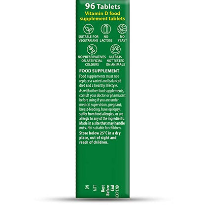 Vitabiotics Ultra Vitamin D Tablets 1000IU Optimum Level -96 count (Pack of 1) Vitabiotics UltraBuy Supplements Australia