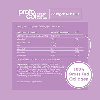 Proto-Col Collagen and Hyaluronic Acid Strong Supplement with Vitamin A, C and D Proto-ColBuy Supplements Australia