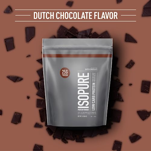Isopure Dutch Chocolate Whey Isolate Protein Powder with Vitamin C & Zinc for Immune IsopureBuy Supplements Australia