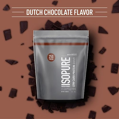 Isopure Dutch Chocolate Whey Isolate Protein Powder with Vitamin C & Zinc for Immune IsopureBuy Supplements Australia