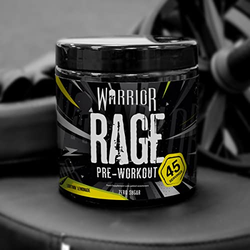 Warrior - RAGE Pre Workout Powder – Lightnin’ Lemonade 392g, WA-RG-045-01 WarriorBuy Supplements Australia