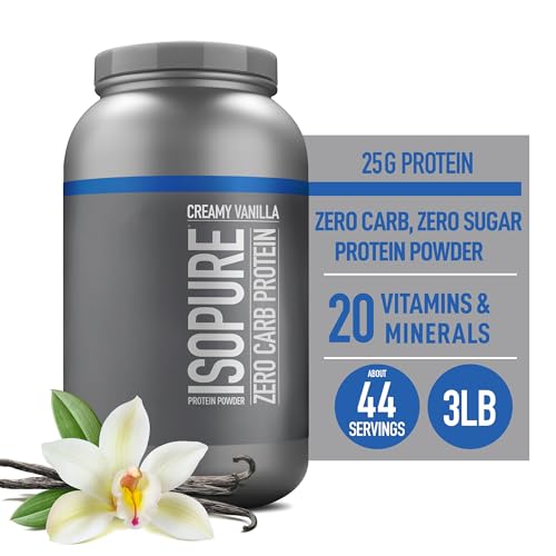 Isopure Protein Powder, Creamy Vanilla Whey Isolate with Vitamin C & Zinc for Immune IsopureBuy Supplements Australia