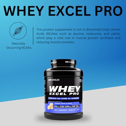 Out Angled Whey Excel Pro Whey Protein Powder Vanilla Flavour, 2kg, 66 Servings, High Protein Powder OUT ANGLEDBuy Supplements Australia