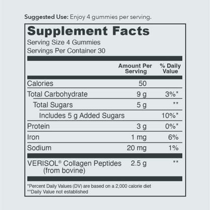 Vital Proteins Collagen Gummies, 2.5g of Clinically-Tested Collagen for Hair, Skin Vital ProteinsBuy Supplements Australia