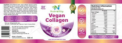 Nutrality Vegan Liquid Collagen | Premium-Grade 5000mg Hydrolyzed Collagen Peptides with Silica, Biotin NutralityBuy Supplements Australia