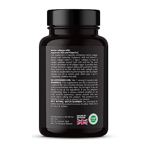 Marine Collagen Supplement 1200mg with Hyaluronic Acid & Vitamin C Hydrolysed Peptides Powder MAX VITA MAXIMUM VITALITYBuy Supplements Australia