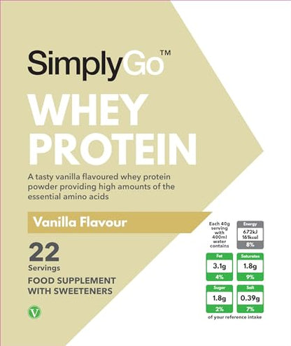 SimplyGo Whey Protein Powder | 900g | Simply Add 30g to Water, Juice or Shakes Simply SupplementsBuy Supplements Australia