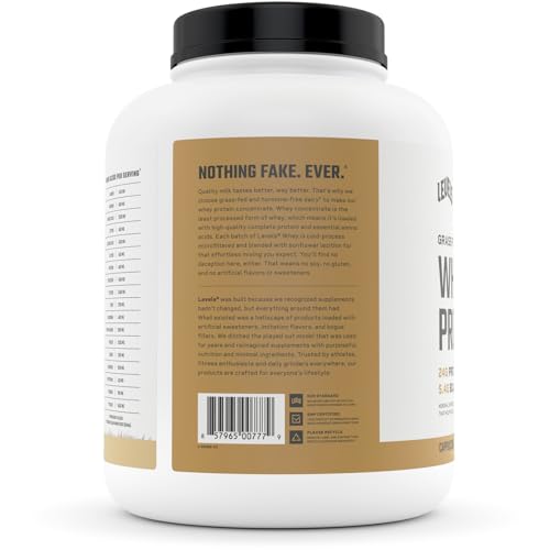 Levels Grass Fed 100% Whey Protein, No Hormones, Cappuccino, 5LB Levels NutritionBuy Supplements Australia
