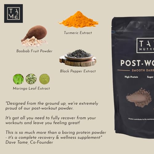 Vegan Post Workout Protein Powder | Dark Chocolate | 301g | Tame Nutrition Tame NutritionBuy Supplements Australia