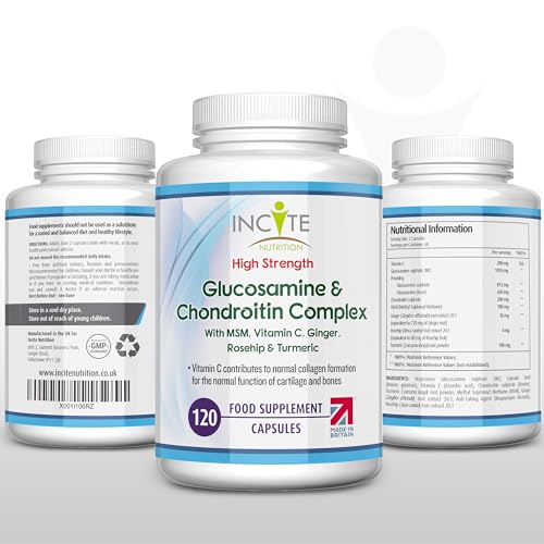 Glucosamine and Chondroitin High Strength Complex with MSM, Vitamin C, Ginge Incite NutritionBuy Supplements Australia