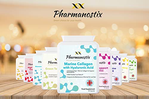 Marine Collagen with Hyaluronic Acid & Seaweed - 60 Capsules - Skin, Hair & Nails Formula PharmanostixBuy Supplements Australia