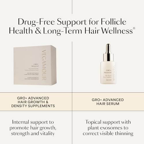 VEGAMOUR GRO+ Advanced Hair Growth Vitamin Supplements - Boosts Hair Growth & Density - 30 Pill Packs/Box VEGAMOURBuy Supplements Australia