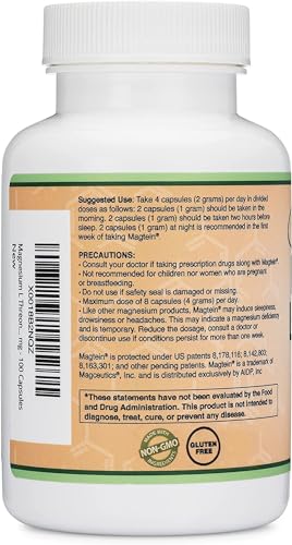 Magnesium L Threonate Capsules (Magtein) – High Absorption Supplement – Bioavailable Double Wood SupplementsBuy Supplements Australia