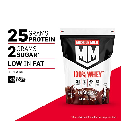 Muscle Milk 100% Whey Protein Powder, Chocolate, 5 Pound, 66 Servings, 25g Protein Muscle MilkBuy Supplements Australia