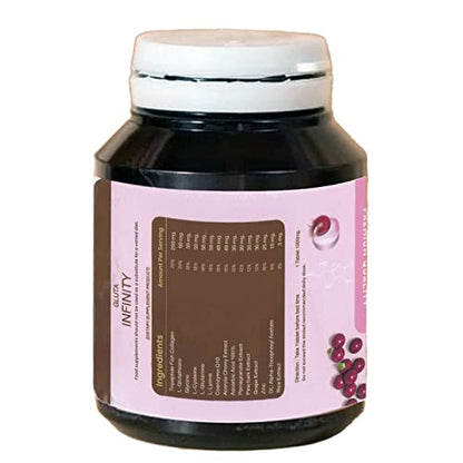 Gluta Infiniy 1000mg L-Glutathione Supplement Tripeptide Fish Collagen L-Glutamine Ascorbic Alizée SpaBuy Supplements Australia