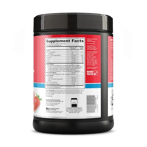 Optimum Nutrition Amino Energy Powder Plus Focus, with BCAA, Electrolytes, and Caffeine, Strawberry Burst, 65 Servings Optimum NutritionBuy Supplements Australia