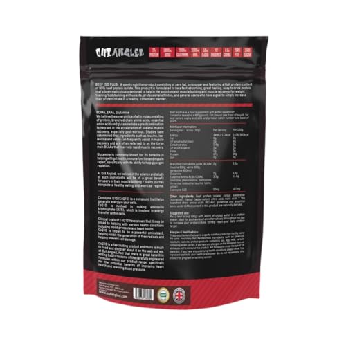 OUT ANGLED Beef Iso Plus, Beef Protein Isolate Powder, High Protein with Natural BCAAs, Zero Fat and Sugar OUT ANGLEDBuy Supplements Australia