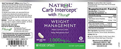Natrol Carb Intercept with Phase 2 Carb Controller Capsules, White Kidney (Pack of 12) NatrolBuy Supplements Australia