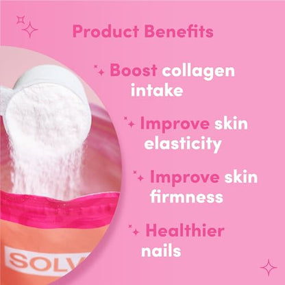 SOLV Premium 5000mg Pure (Type 1) Marine Collagen Peptides 50mg Hyaluronic Acid, Vit C, Biotin, Vitamin A SOLVBuy Supplements Australia