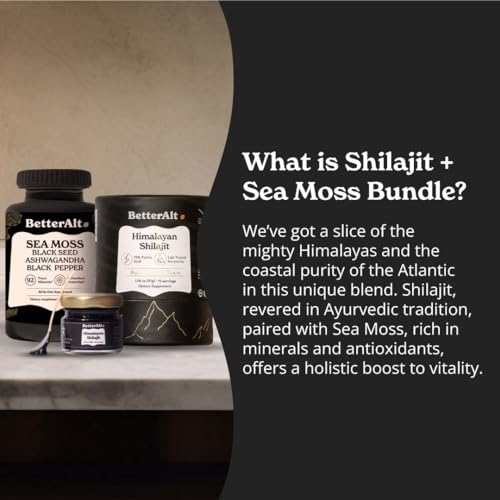 Better Alt Energy Duo with Pure Himalayan Shilajit Resin 30 gm & Sea Moss Capsules Better AltBuy Supplements Australia