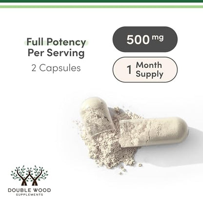 Double Wood Supplements NAD+ Anti Aging & Cell Regeneration | 500mg of 95% Pure NAD Plus Per Serving, 30 Day Supply | Similar to Nicotinamide Riboside