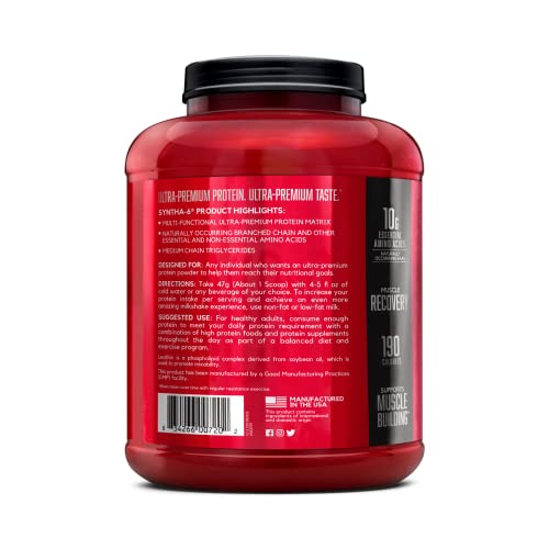 BSN SYNTHA-6 Whey Protein Powder with Micellar Casein, Milk Protein Isolate, Chocolate BSNBuy Supplements Australia