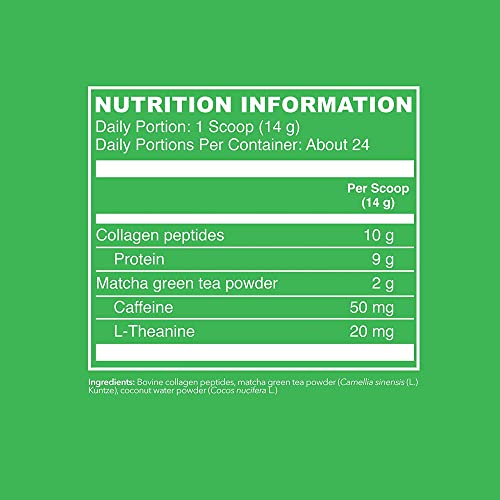 Vital Proteins Matcha Collagen Peptides Powder Supplement, L-theanine & Caffeine, Matcha Green Tea VITAL PROTEINSBuy Supplements Australia
